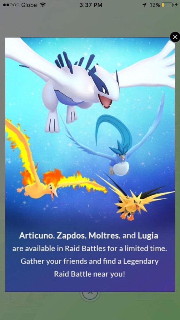 Lugia &amp; Birds Trio's First appearance